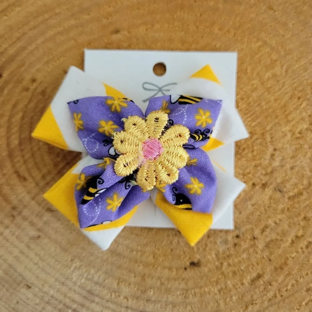 Handmade Colorful Floral Kids Hair Bow